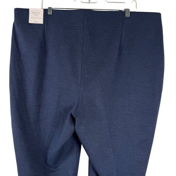 Talbots Montauk Pull On Pants 22W Blue Viscose Blend Stretch Office PT-2587 - Picture 5 of 10